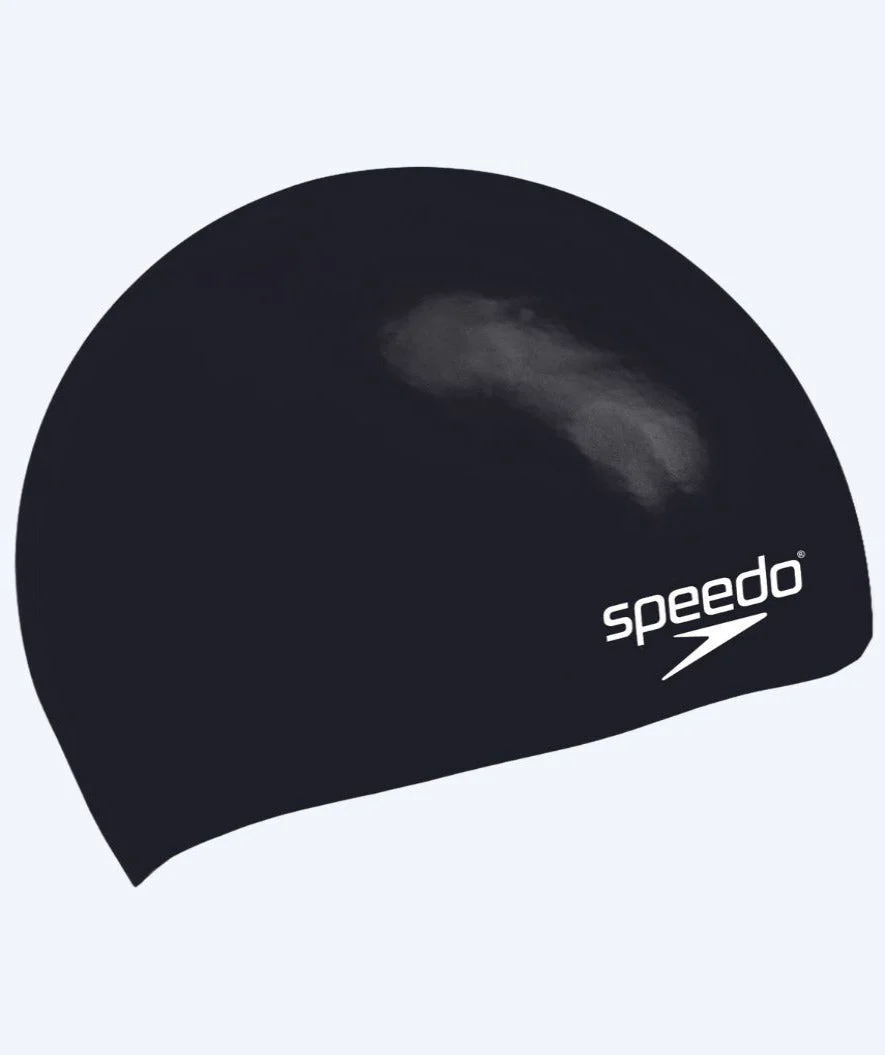 Speedo swimming cap for junior (6-16) - Plain - Black - Image 3