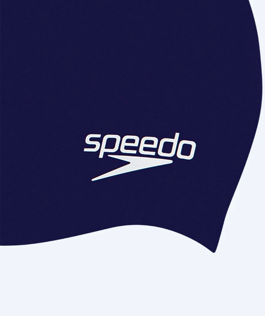 Speedo swimming cap for junior (6-16) - Plain - Dark blue - Image 2