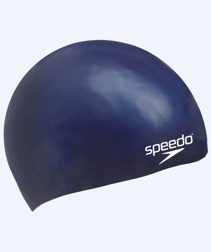 Speedo swimming cap for junior (6-16) - Plain - Dark blue - Image 3