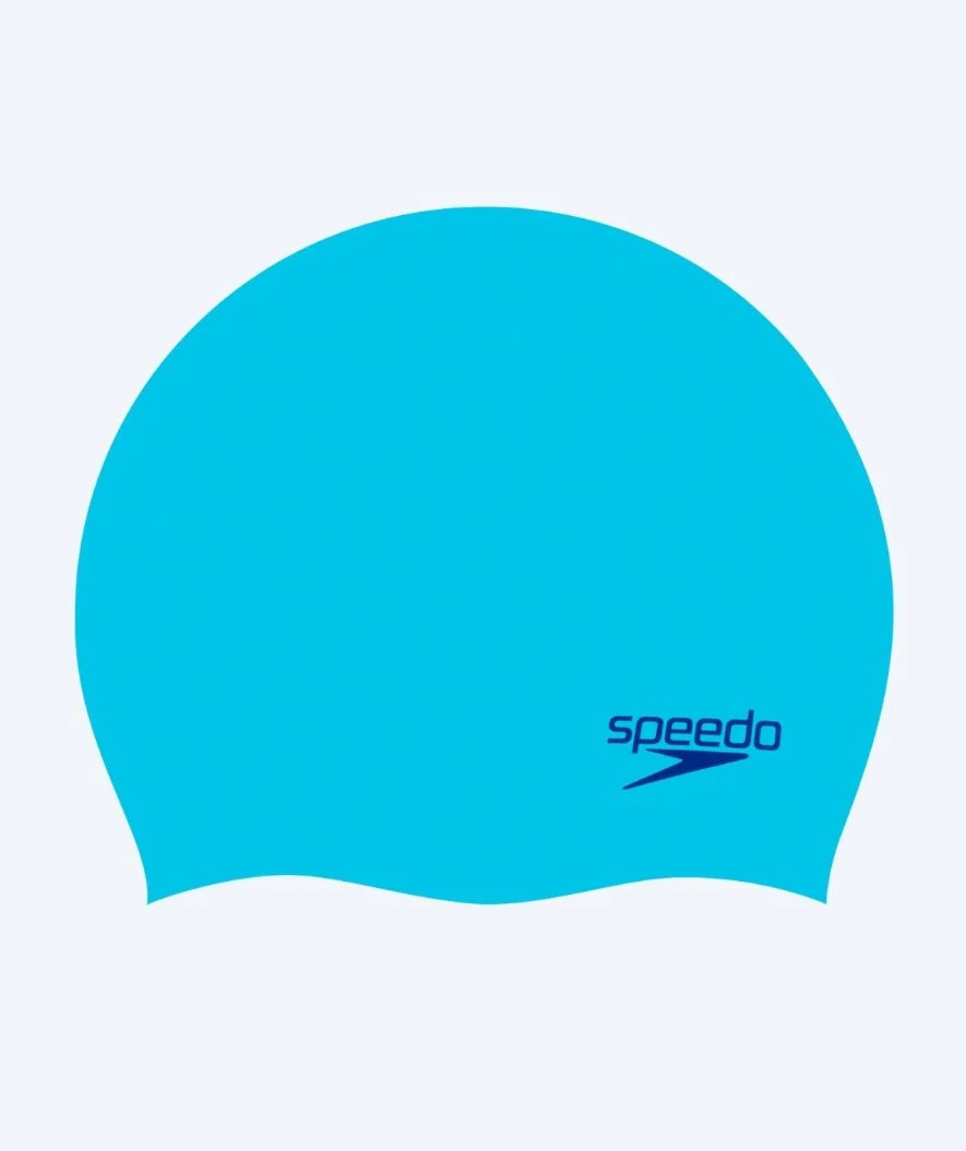 Speedo swimming cap for junior (6-16) - Plain - Light blue
