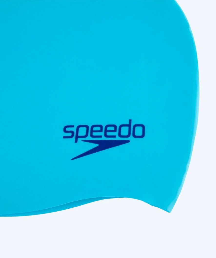 Speedo swimming cap for junior (6-16) - Plain - Light blue - Image 2