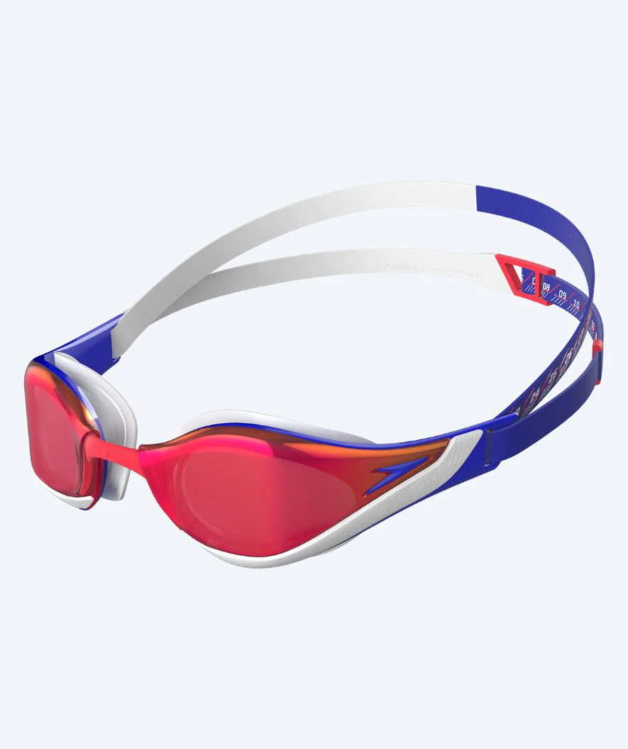 Speedo Elite swimming goggles - Fastskin Pure Focus Mirror - Red/blue