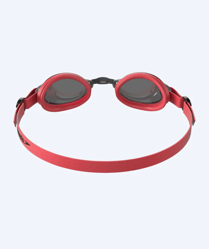 Speedo training swimming goggles - Jet - Red (Smoke lens) - Image 2