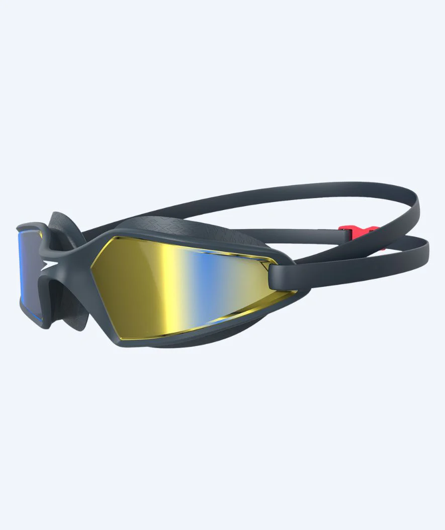Speedo training swimming goggles - Hydropulse - Navy/gold (Mirror lens)