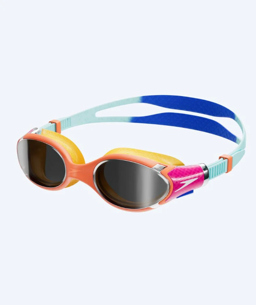 Speedo swimming goggles for kids (6-14) - Biofuse 2.0 Mirror - Orange/dark blue