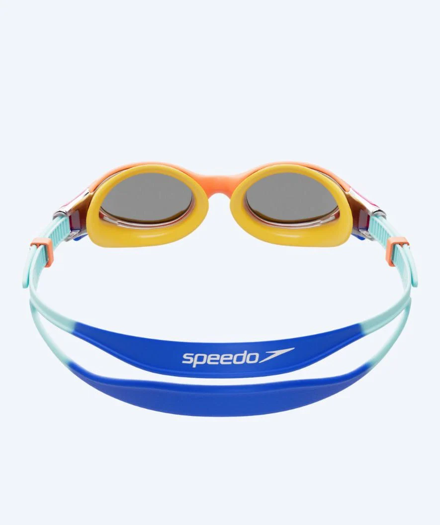Speedo swimming goggles for kids (6-14) - Biofuse 2.0 Mirror - Orange/dark blue - Image 2
