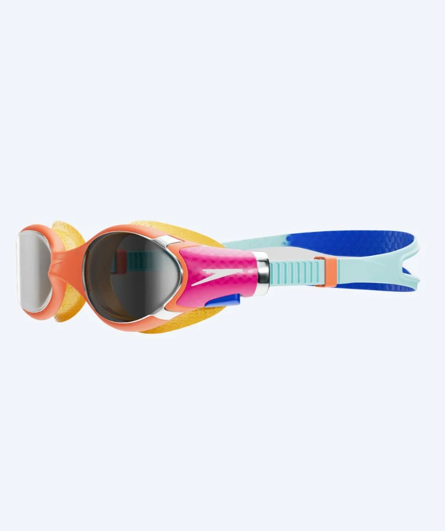 Speedo swimming goggles for kids (6-14) - Biofuse 2.0 Mirror - Orange/dark blue - Image 3