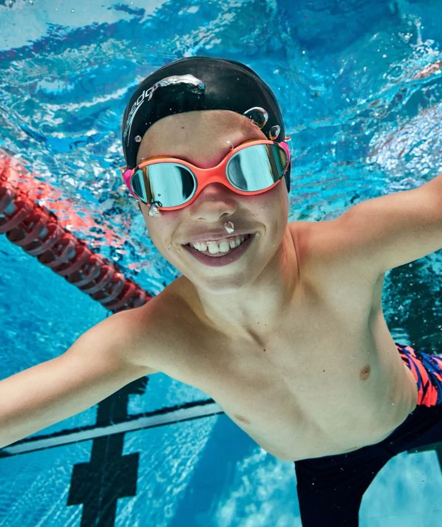 Speedo swimming goggles for kids (6-14) - Biofuse 2.0 Mirror - Orange/dark blue - Image 5