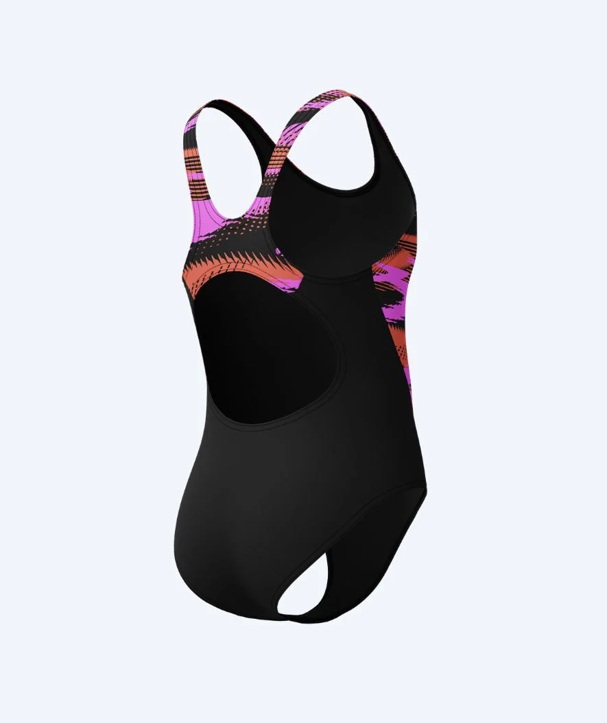 Speedo swimsuit for girls - Hyperboom Splice Muscleback - Black/pink - Image 2