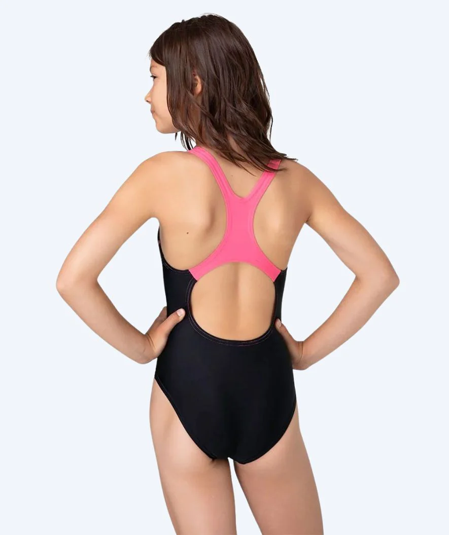 Speedo swimsuit for girls - Medley Logo Medalist - Black/light pink - Image 2