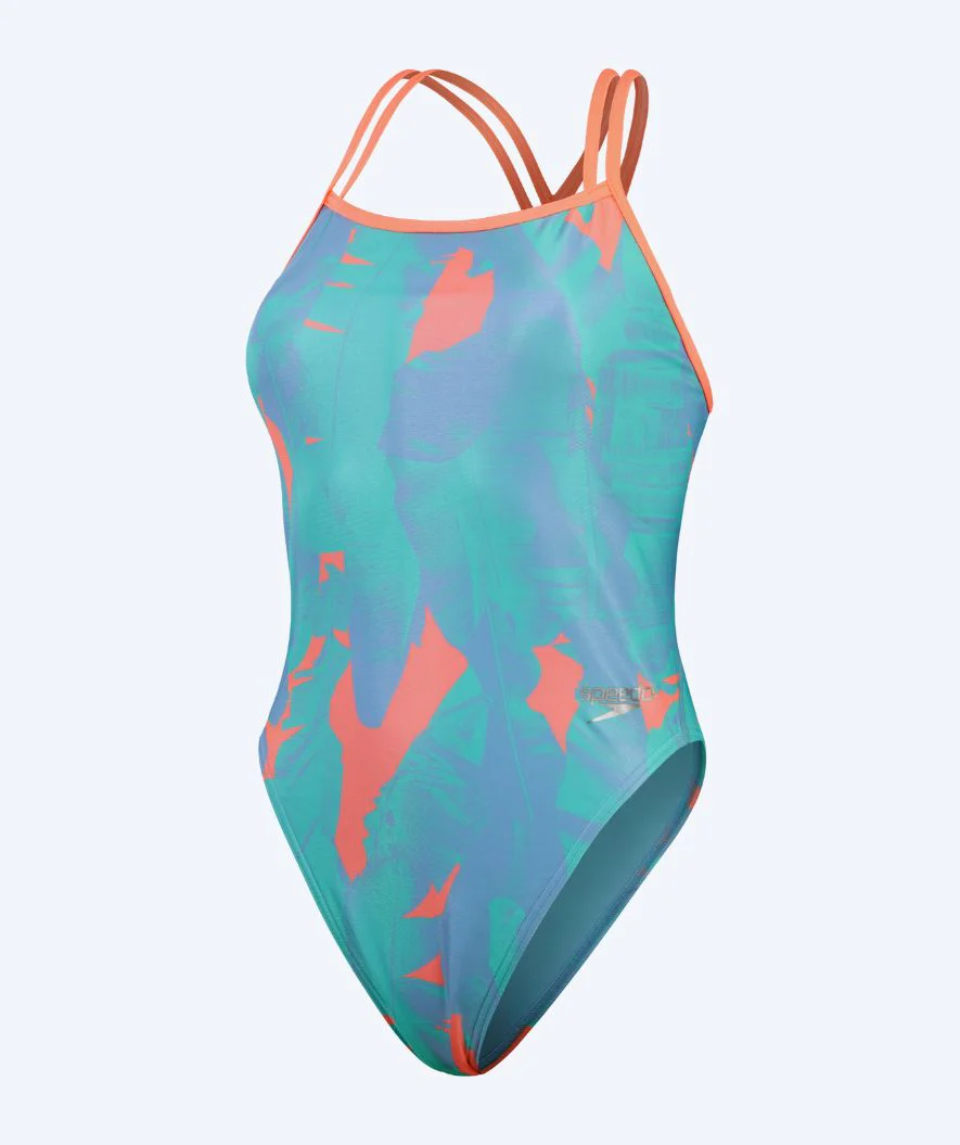 Speedo swimsuit for women - Allover Digital Starback - Blue/orange - Image 4