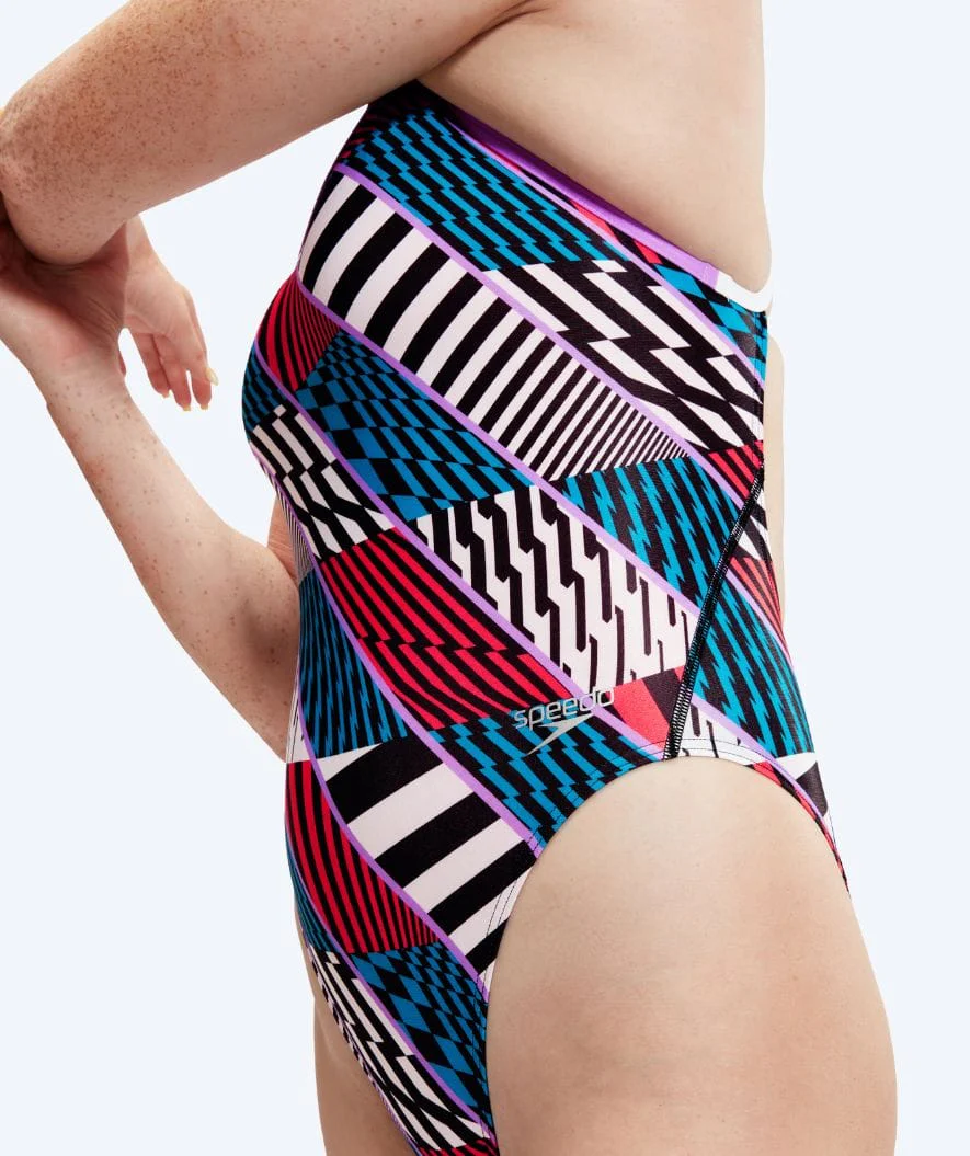 Speedo swimsuit for women - Allover Digital Starback - Red/blue - Image 3