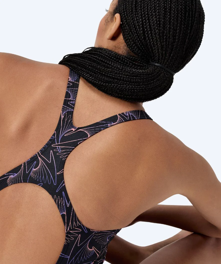 Speedo swimsuit for women - Hyperboom Allover Medalist - Black/purple - Image 6