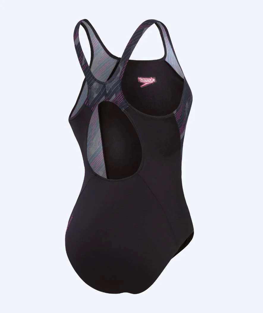 Speedo swimsuit for women - Hyperboom Splice Muscleback - Black/grey - Image 7