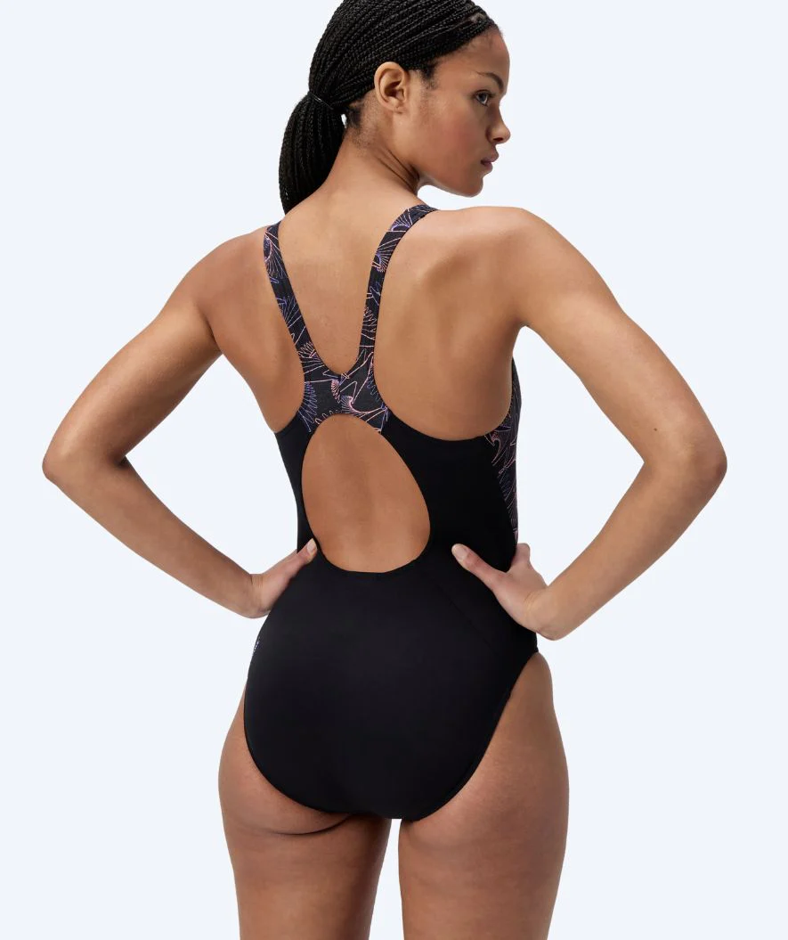 Speedo swimsuit for women - Hyperboom Splice Muscleback - Black/purple - Image 2