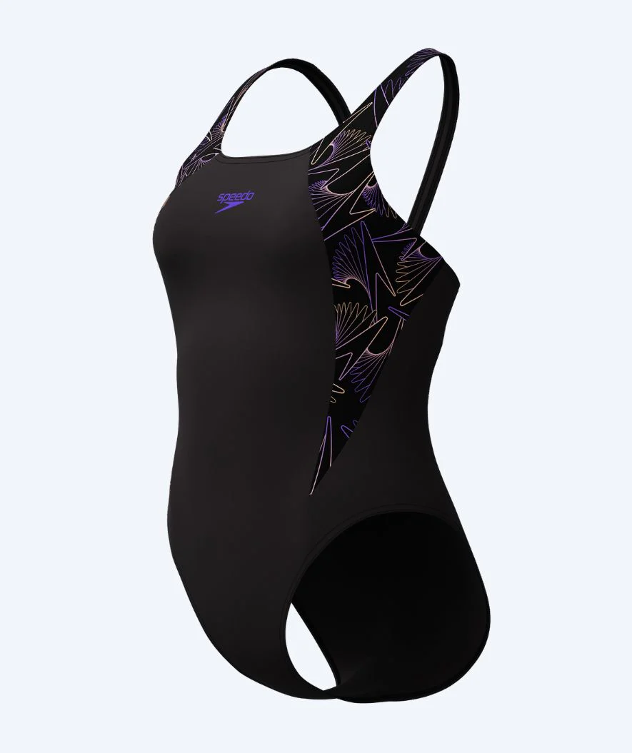 Speedo swimsuit for women - Hyperboom Splice Muscleback - Black/purple - Image 8