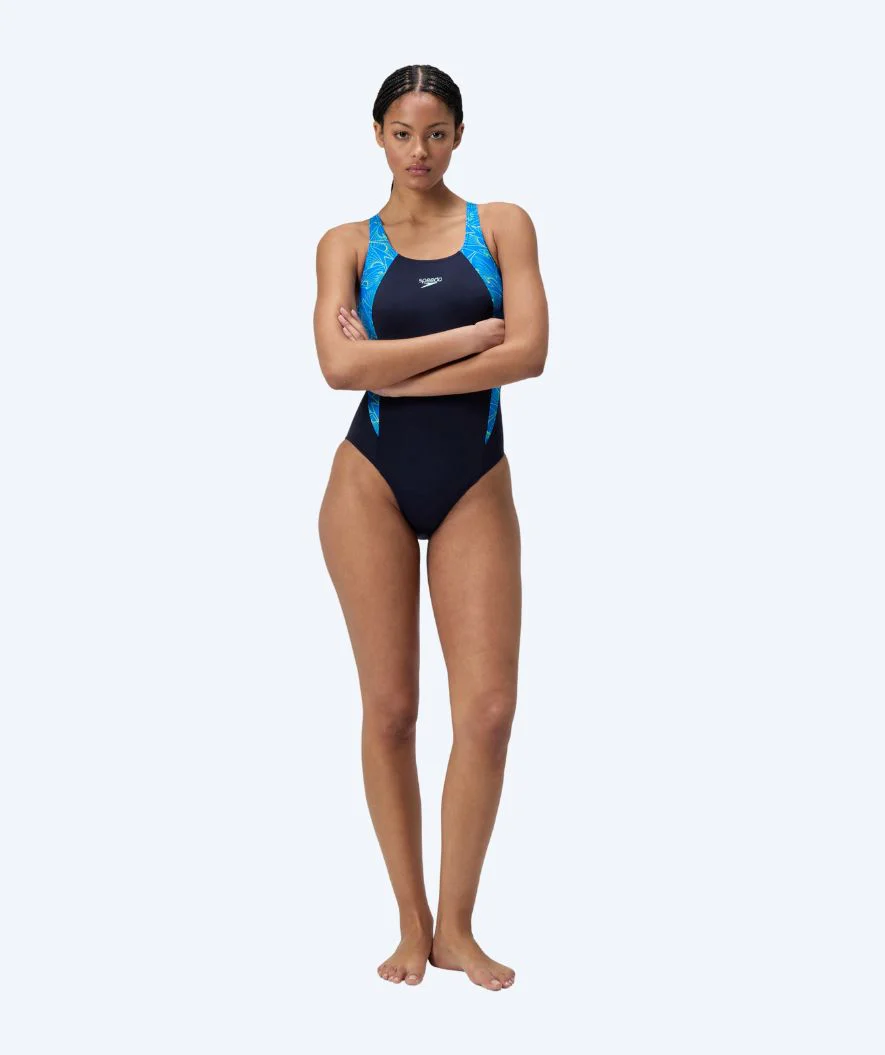 Speedo swimsuit for women - Hyperboom Splice Muscleback - Dark blue/light blue - Image 3