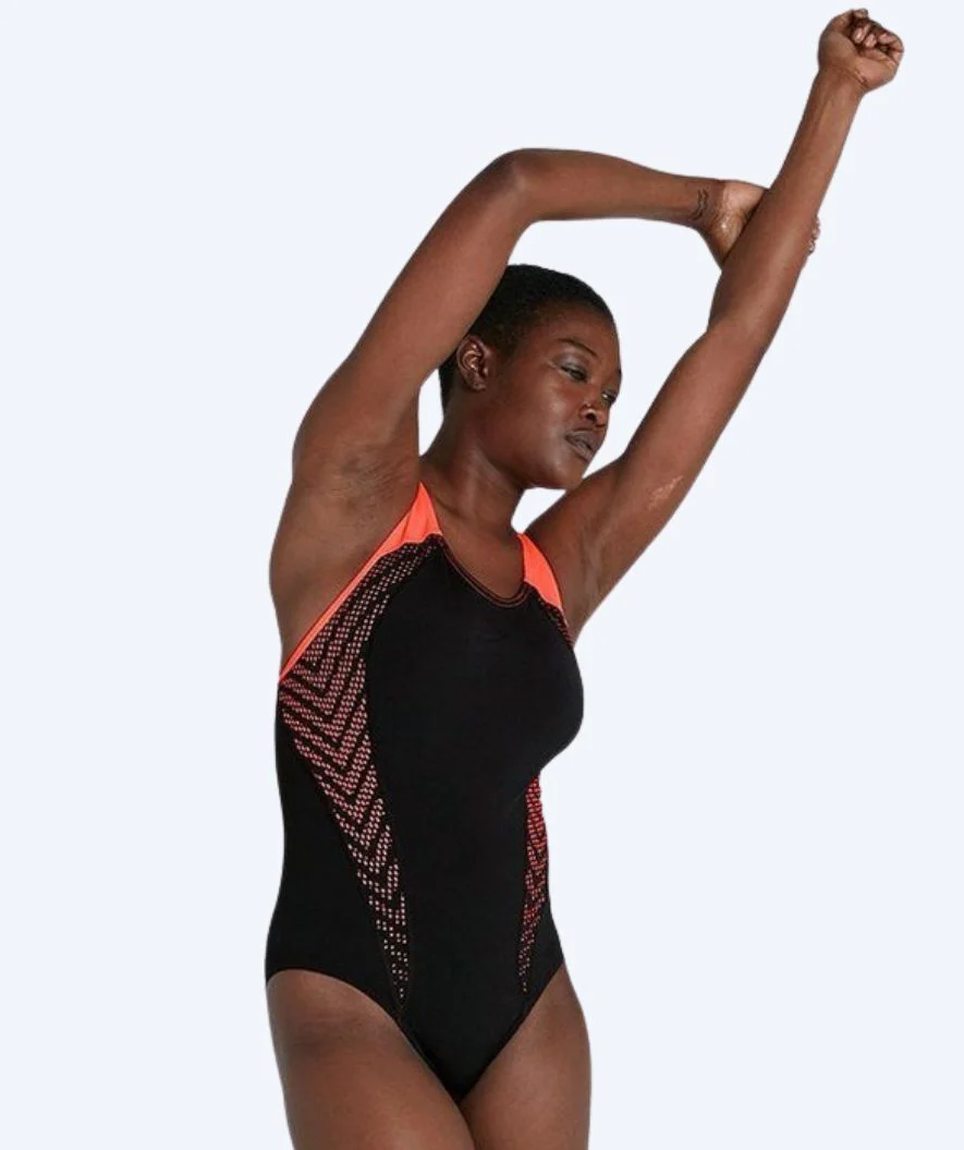 Speedo swimsuit for women - Placement Laneback - Black