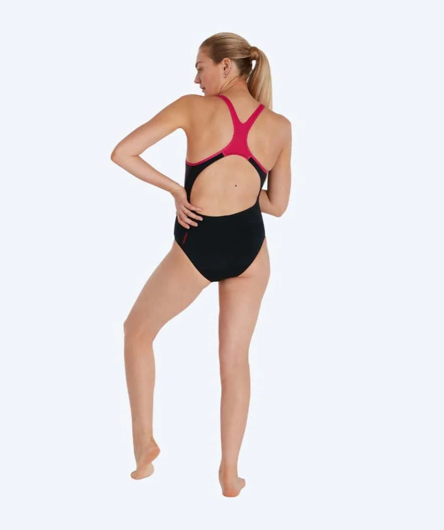 Speedo swimsuit for women - Placement Laneback - Black/red - Image 2