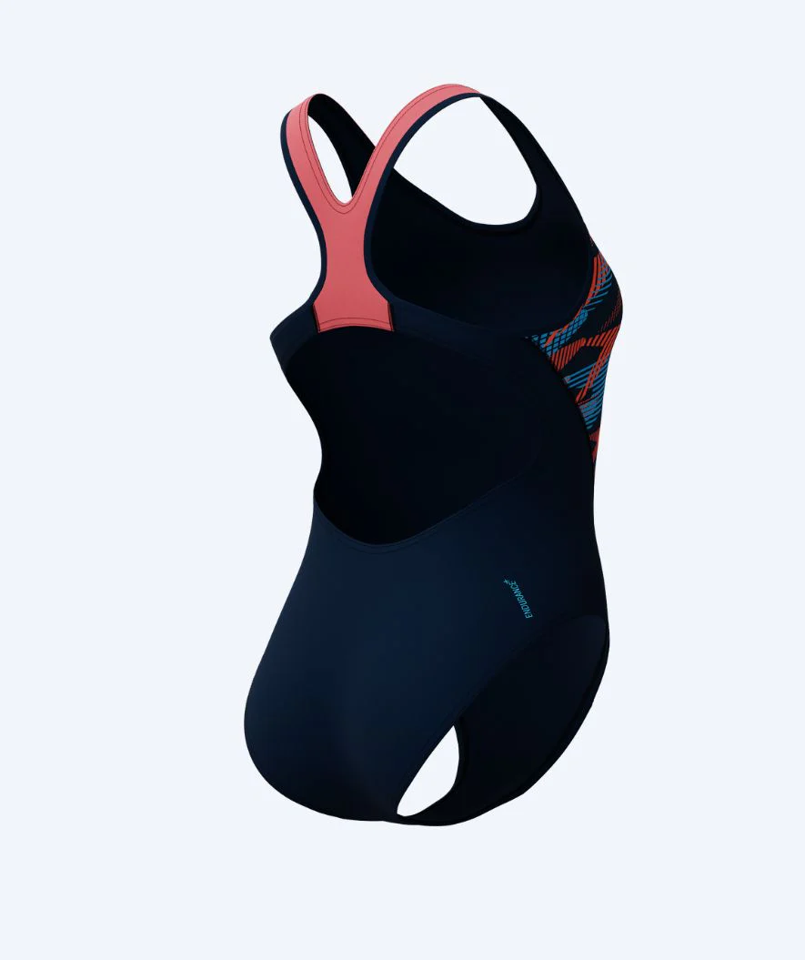 Speedo swimsuit for women - Placement Laneback - Dark blue/light pink - Image 2