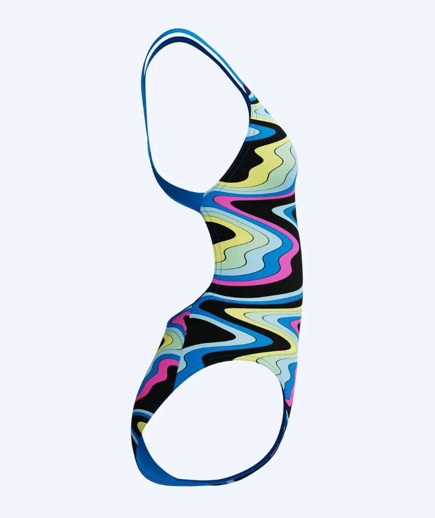 Speedo swimsuit for women - Printed Leaderback - Black/blue - Image 9