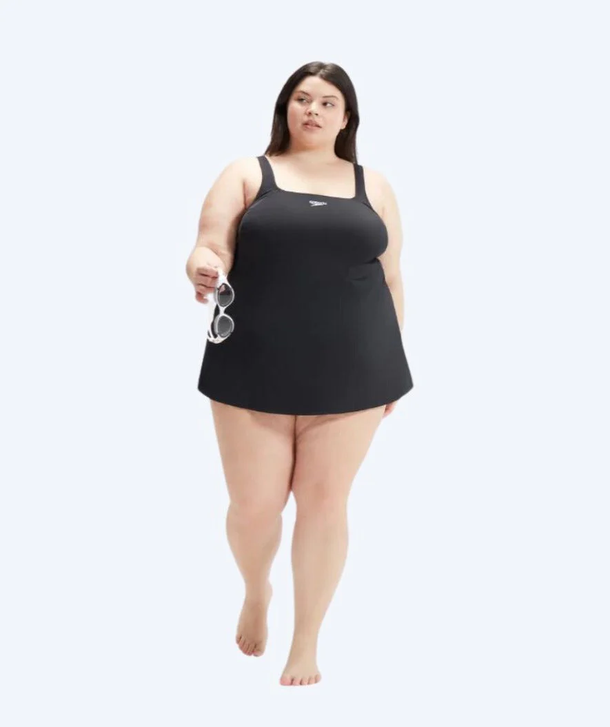 Speedo swimsuit in plus size for women - Swim Dress - Black