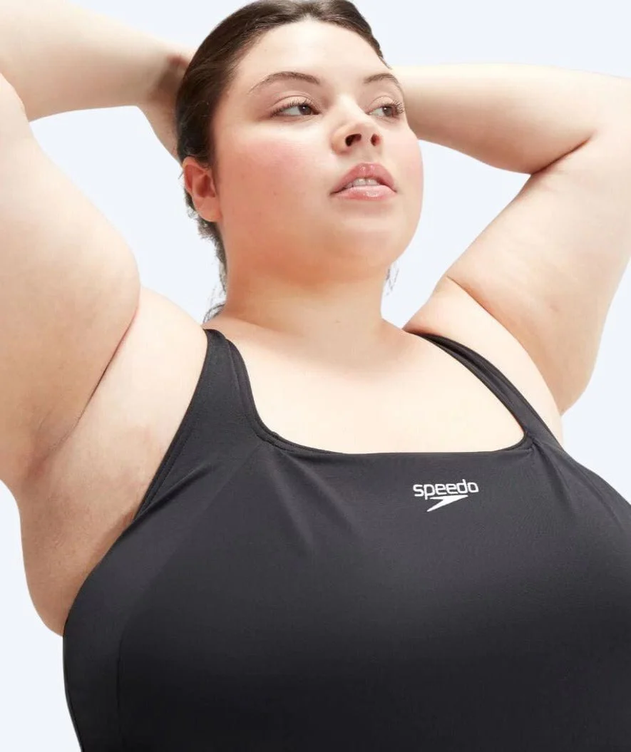 Speedo swimsuit in plus size for women - Swim Dress - Black - Image 6