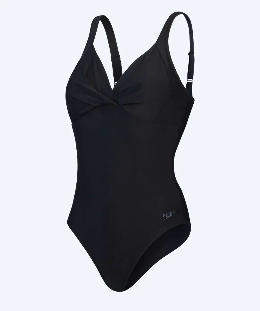 Speedo swimsuit with inserts for women - Shaping Cross Knot - Black - Image 5