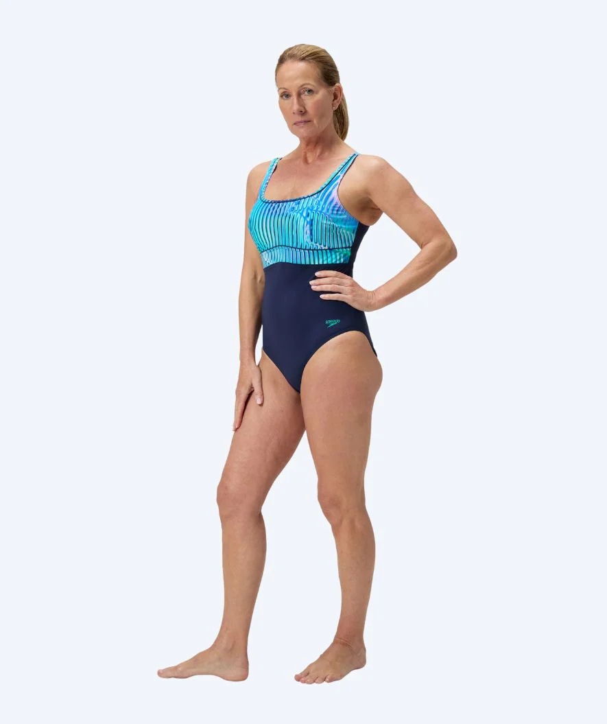 Speedo swimsuit for women - Shaping ContourEclipse - Dark blue/turquoise - Image 3