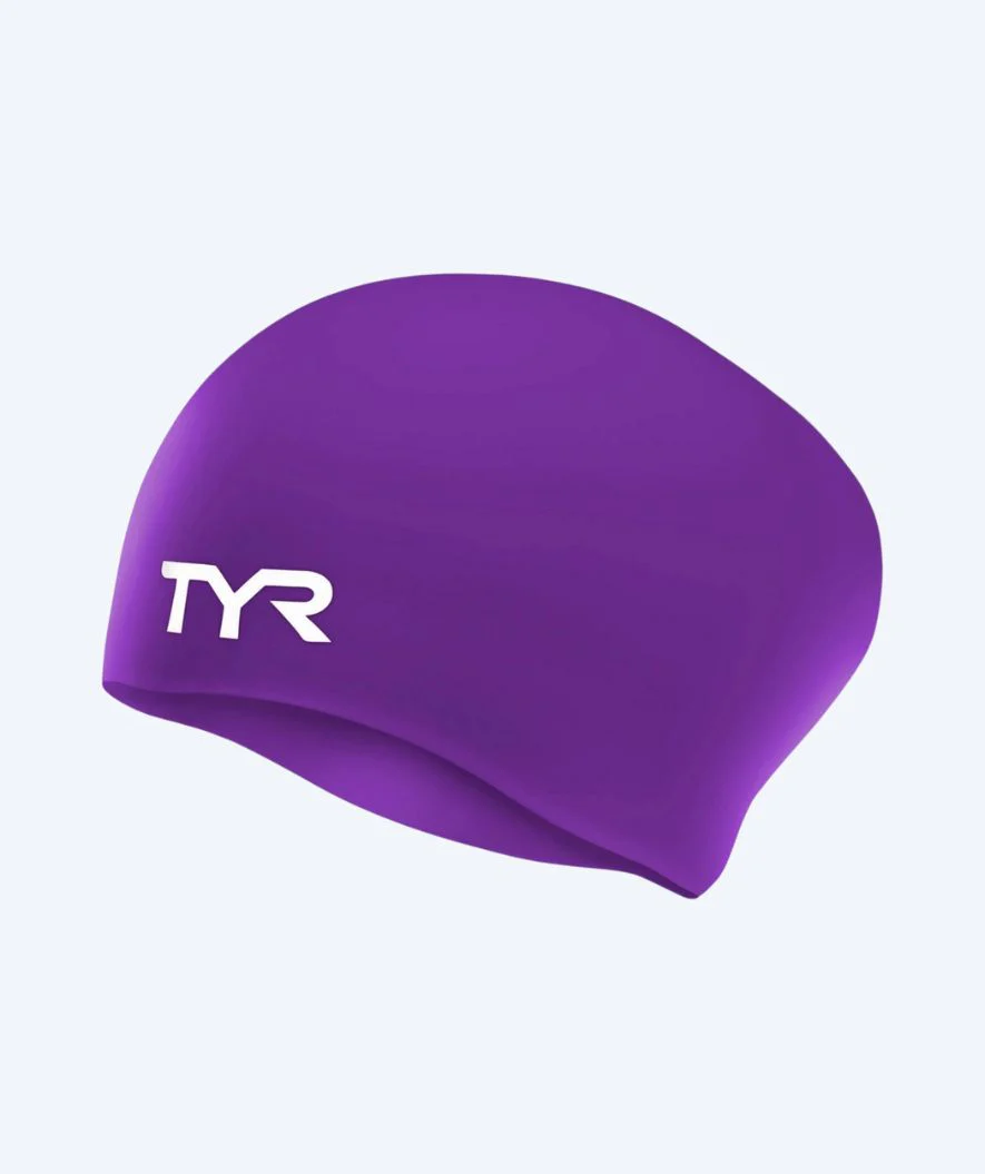 TYR swimming cap for long hair - Silicone - Purple