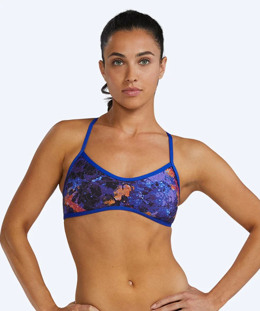 TYR bikini top for women - Durafast Elite Trinity - Purple/orange
