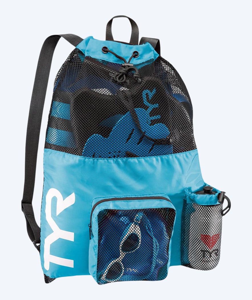 TYR swim net - Big Mesh Mummy 40L - Light blue
