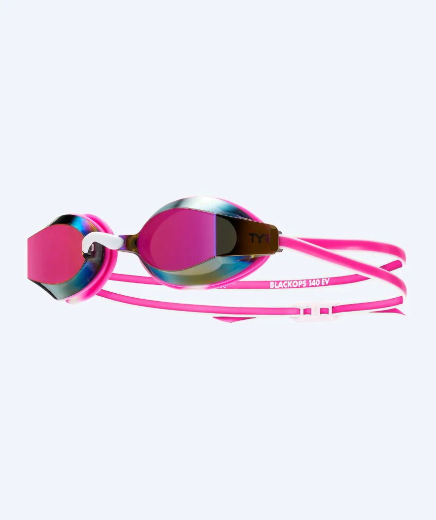TYR swimming goggles for junior - Blackops 140 EV Mirrored - Pink/white