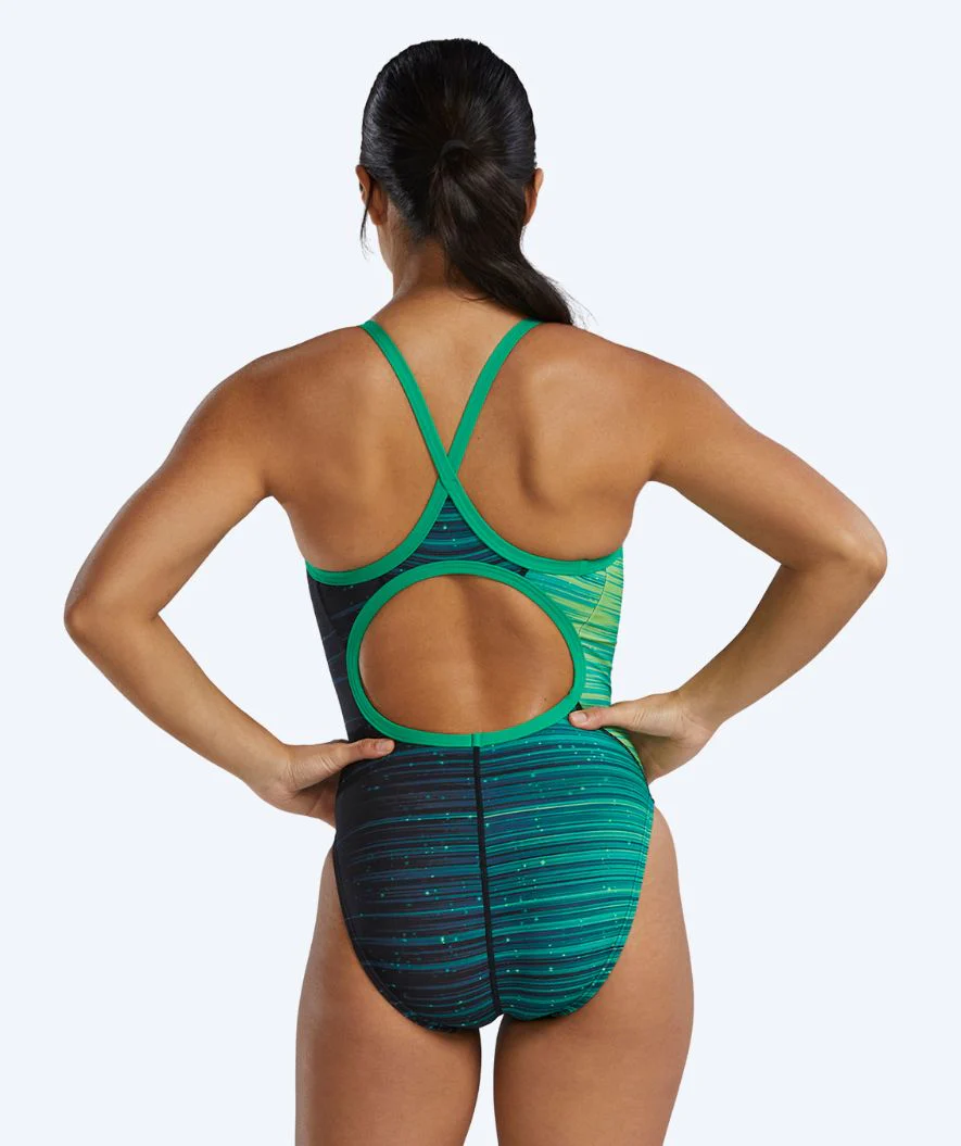 TYR swimsuit for women - Durafast Elite Speedwarp - Green/blue - Image 2