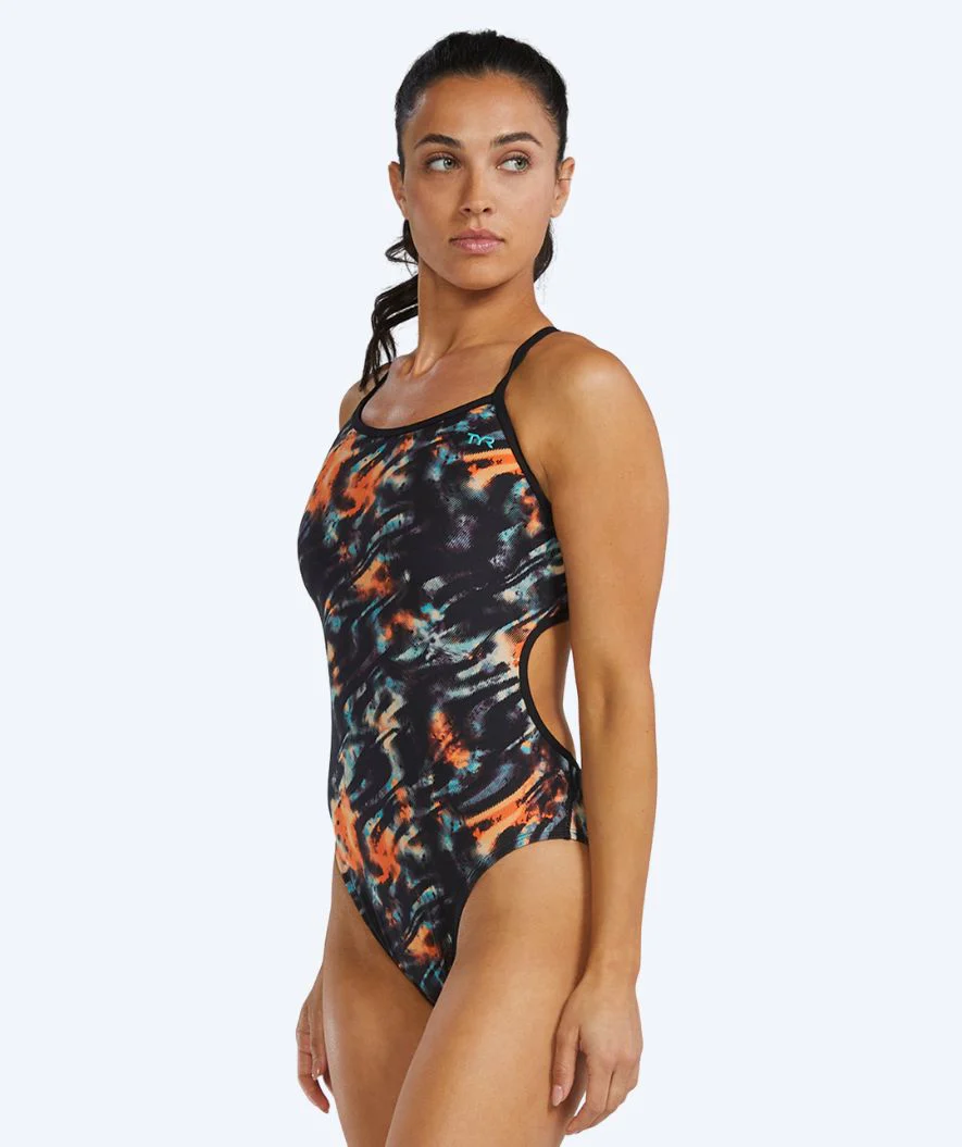 TYR swimsuit for women - Durafast Elite Trinityfit - Black/orange - Image 3
