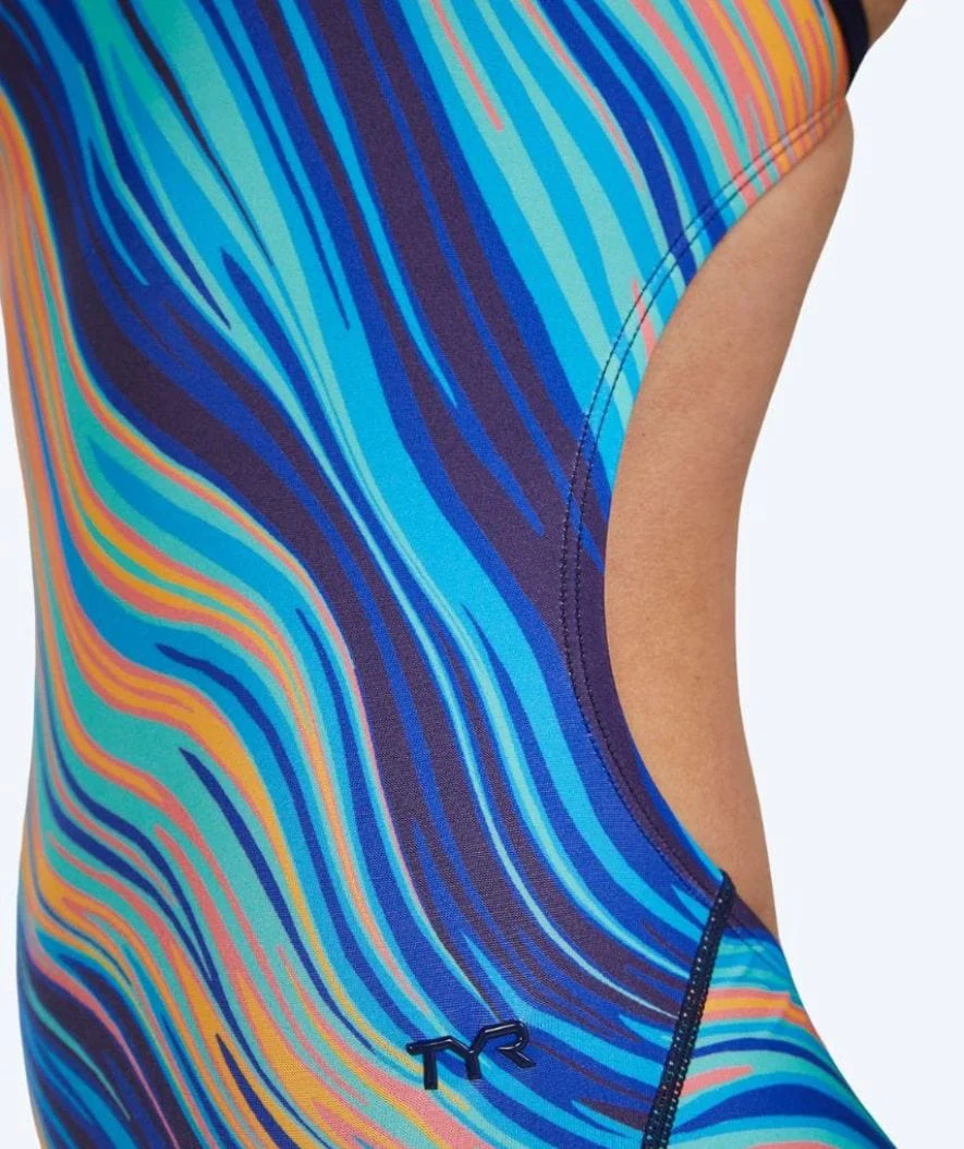 TYR swimsuit for women - Riptidal Cutoutfit - Blue/orange - Image 7
