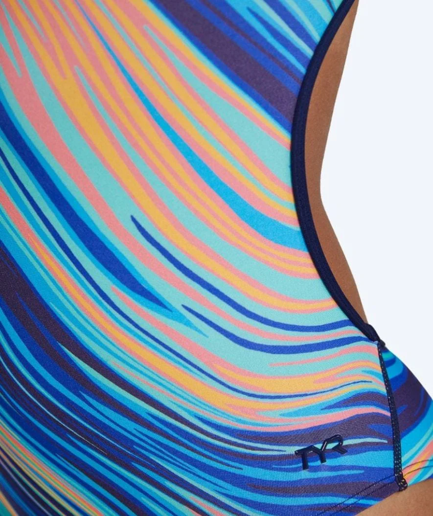 TYR swimsuit for women - Riptidal Trinityfit - Blue/orange - Image 8