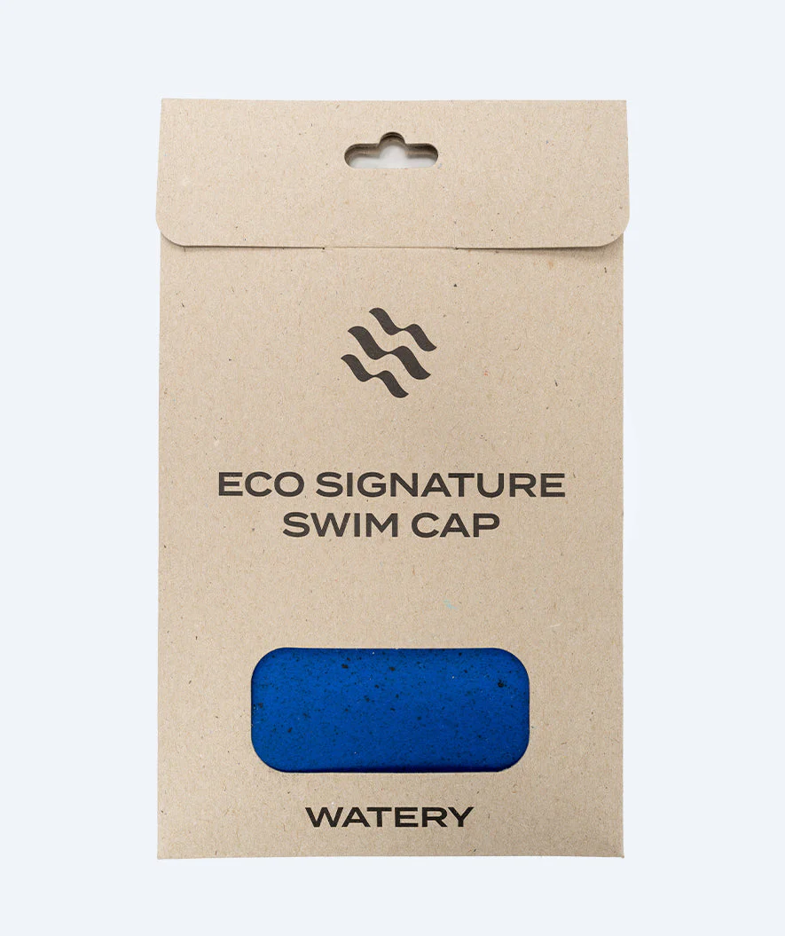 Watery swimming cap - Eco Signature - Royal Blue (30% recycled) - Image 2