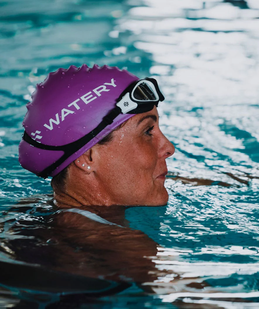 Watery swimming cap (from 10 years) - Signature - Fluo Yellow - Image 15