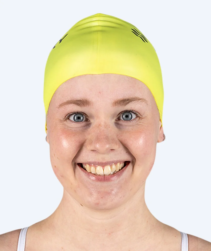Watery swimming cap (from 10 years) - Signature - Fluo Yellow - Image 2