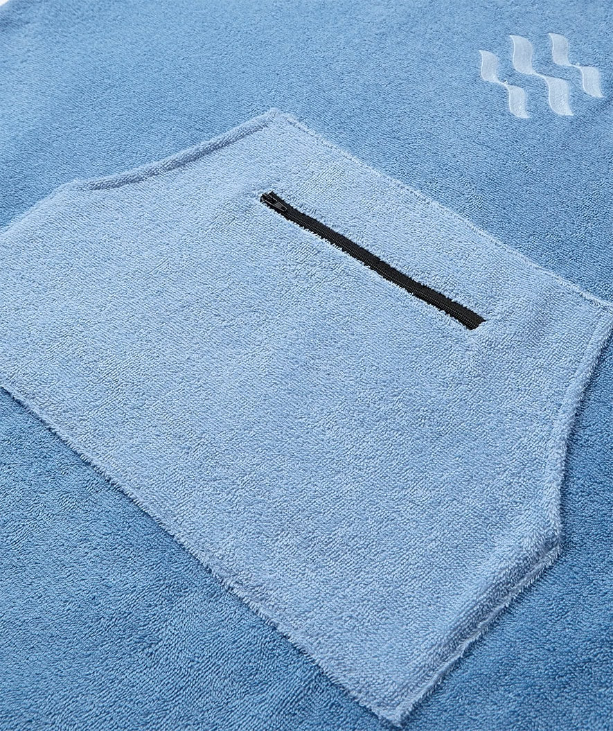 Watery bathing poncho for adults - Cotton - Atlantic Blue - Image 11