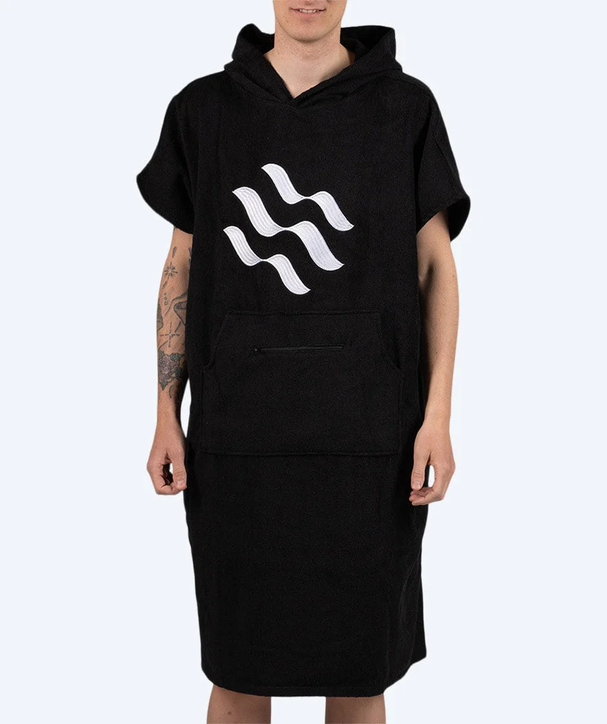 Watery bathing poncho for adults - Cotton - Black - Image 2