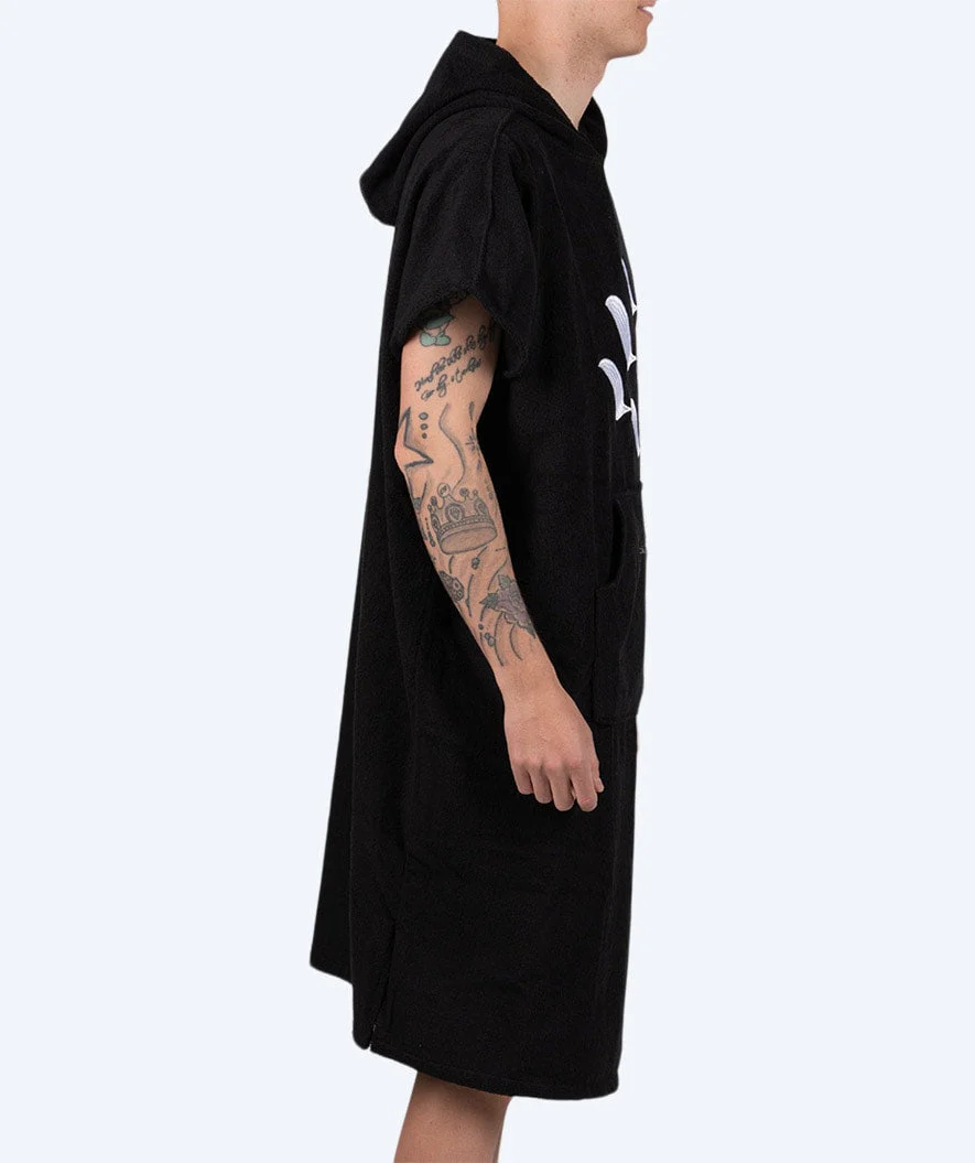 Watery bathing poncho for adults - Cotton - Black - Image 3
