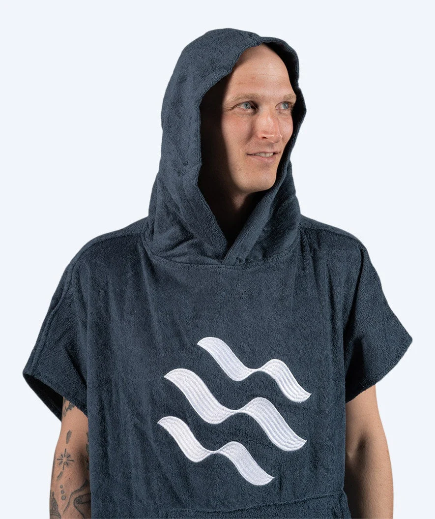 Watery bathing poncho for adults - Cotton - Dark blue - Image 8