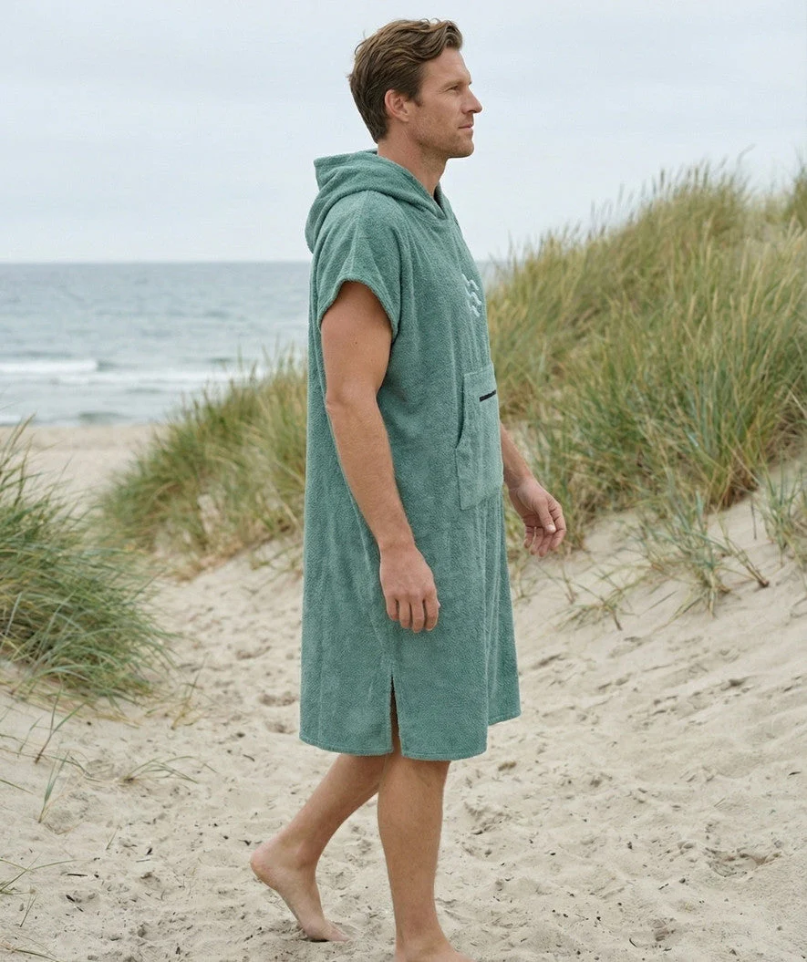 Watery bathing poncho for adults - Cotton - Forrest Green - Image 7