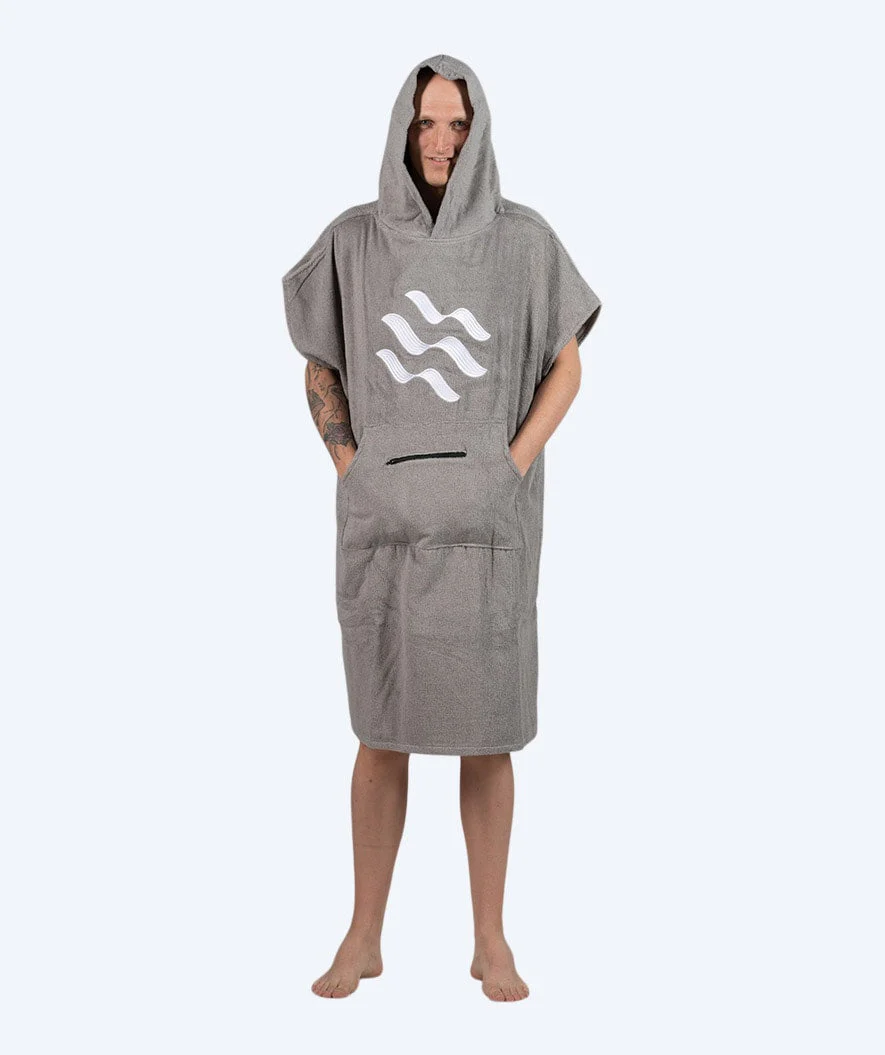 Watery bathing poncho for adults - Cotton - Grey - Image 9