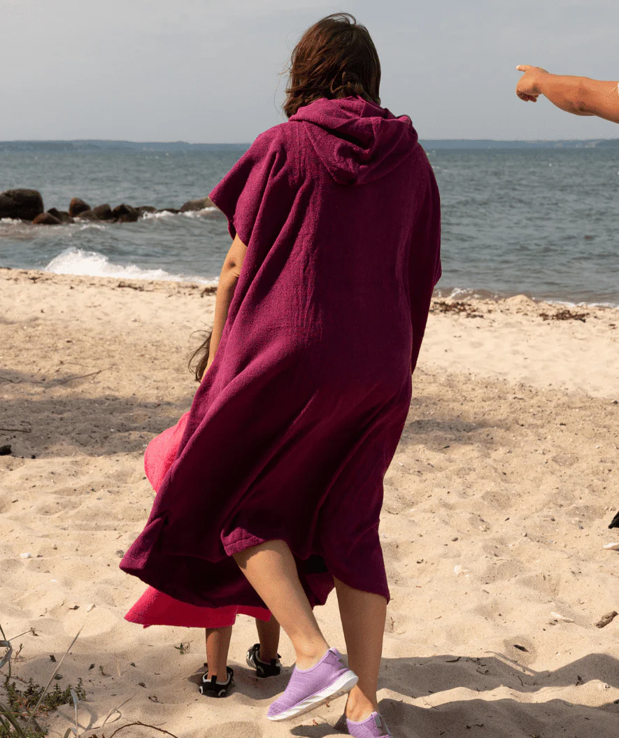 Watery bathing poncho for adults - Cotton - Pink - Image 12