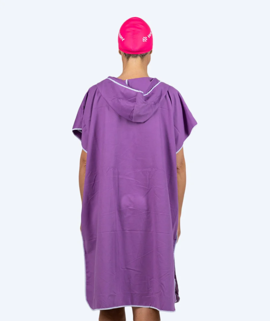 Watery bathing poncho for adults - Microfiber - Purple - Image 3