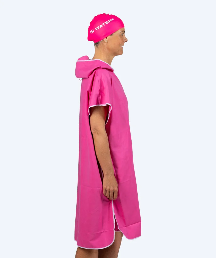 Watery bathing poncho for adults - Microfiber - Pink - Image 2
