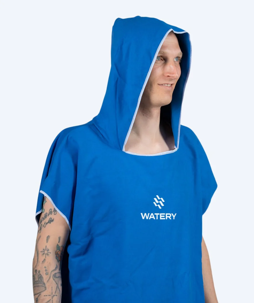 Watery bathing poncho for adults - Microfiber - Royal Blue - Image 5